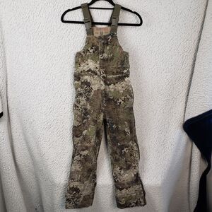 Redhead Silent-Hide Youth M Strata Camouflage Double Knee Insulated Bib Overalls